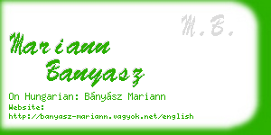 mariann banyasz business card